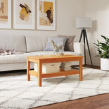 ZNTS Coffee Table Wax Brown 80x50x40 cm Solid Wood Pine 844469