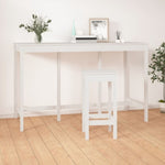 ZNTS Bar Table White 180x80x110 cm Solid Wood Pine 822163