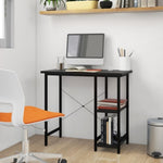 ZNTS Computer Desk Black 80x40x72 cm MDF and Metal 20554