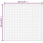 ZNTS Weighted Blanket Grey 220x240 cm King 11 kg Fabric 3154790