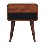 Curve Open Slot Chestnut Bedside IN3363