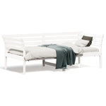 ZNTS Day Bed without Mattress White 90x190 cm Single Solid Wood Pine 842879