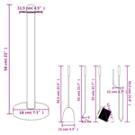 ZNTS 5 Piece Fireplace Tool Set 18x56 cm Steel 156377