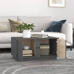 ZNTS Coffee Table Grey 80x50x40 cm Solid Wood Pine 814421