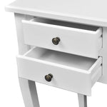ZNTS Wooden French Desk with Curved Legs and 5 Drawers 241734