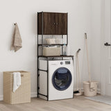 ZNTS Washing Machine Cabinet Brown Oak 68x48.5x194 cm 838977