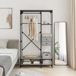 ZNTS Wardrobe with Drawers Grey Sonoma 100x40x180 cm Engineered Wood 838951