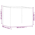 ZNTS Gazebo Beige 3x3 m 180 g/m² Fabric and Steel 362463