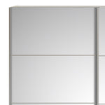 Verona Sliding Wardrobe 180cm in Oak with Mirror Doors with 5 Shelves 7037528241