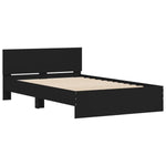 ZNTS Bed Frame without Mattress Black 135x190 cm Double 3207505