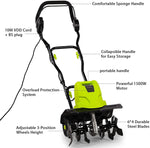 ZNTS Electric 1500W Tiller, Upgraded Foldable Garden Soil Cultivator Rotavator with 6 Sharp Blades, 40cm 30875674
