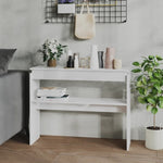 ZNTS Console Table High Gloss White 102x30x80 cm Engineered Wood 808329