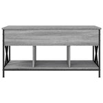 ZNTS Coffee Table Grey Sonoma 100x55x50 cm Engineered Wood and Metal 845339