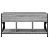 ZNTS Coffee Table Grey Sonoma 100x55x50 cm Engineered Wood and Metal 845339