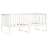 ZNTS Day Bed without Mattress White 90x200 cm Solid Wood Pine 840395