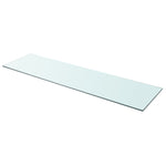 ZNTS Shelves 2 pcs Panel Glass Clear 110x30 cm 3051591