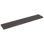 ZNTS Wall Shelf Dark Brown 220x40x cm Treated Solid Wood Oak 363855