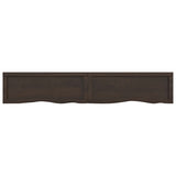 ZNTS Wall Shelf Dark Brown 160x30x cm Treated Solid Wood Oak 363828