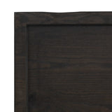 ZNTS Wall Shelf Dark Brown 200x30x cm Treated Solid Wood Oak 363845