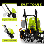 ZNTS Electric 1500W Tiller, Upgraded Foldable Garden Soil Cultivator Rotavator with 6 Sharp Blades, 40cm 30875674