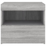 ZNTS Bedside Cabinets with LED Lights 2 pcs Grey Sonoma 50x40x45 cm 836774