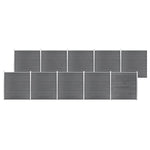 ZNTS Garden Fence WPC 1737x186 cm Grey 3053233