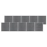 ZNTS Garden Fence WPC 1737x186 cm Grey 3053233