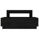 ZNTS Coffee Table Black 80x55x40.5 cm Solid Wood Pine 814518