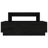 ZNTS Coffee Table Black 80x55x40.5 cm Solid Wood Pine 814518