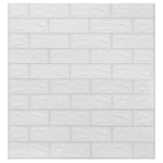 ZNTS 3D Wallpaper Bricks Self-adhesive 40 pcs White 150720