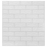 ZNTS 3D Wallpaper Bricks Self-adhesive 40 pcs White 150720