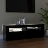 ZNTS TV Cabinet with LED Lights Black 120x35x40 cm 804311