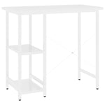 ZNTS Computer Desk White 80x40x72 cm MDF and Metal 20555