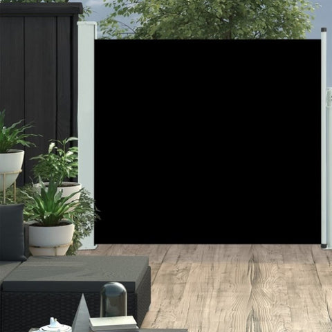 ZNTS Patio Retractable Side Awning 170x300 cm Black 48364