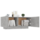 ZNTS Bedside Cabinet Concrete Grey 100x35x40 cm Engineered Wood 3082769