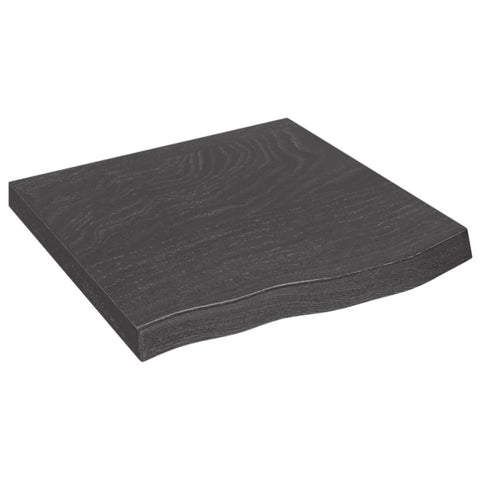ZNTS Wall Shelf Dark Brown 60x60x cm Treated Solid Wood Oak 363775