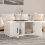 ZNTS Coffee Table High Gloss White 80x50x36 cm Engineered Wood 816514