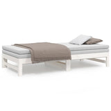 ZNTS Pull-out Day Bed without Mattress White 2x cm 823415