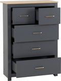 ZNTS Portland 3+2 Drawer Chest 100-102-180