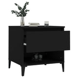 ZNTS Side Tables 2 pcs Black 50x46x50 cm Engineered Wood 819551