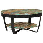 ZNTS Coffee Table Solid Reclaimed Wood 65x32 cm 244674