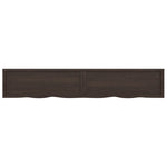 ZNTS Wall Shelf Dark Brown 220x40x cm Treated Solid Wood Oak 363854