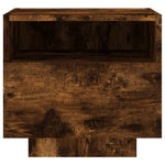 ZNTS Bedside Cabinets with LED Lights 2 pcs Smoked Oak 40x39x37 cm 836807