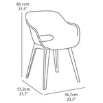 ZNTS Keter Outdoor Chairs Akola 2 pcs Grey 431495