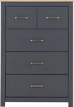 ZNTS Portland 3+2 Drawer Chest 100-102-180