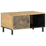 ZNTS Coffee Table 80x50x40 cm Solid Wood Mango 358216