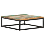 ZNTS Nesting Coffee Tables 2 pcs Solid Reclaimed Wood 320390