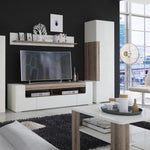 Toronto 140 cm wide TV Cabinet In White and Oak 4202144
