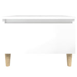 ZNTS Side Tables 2 pcs High Gloss White 50x46x35 cm Engineered Wood 819505