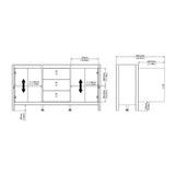 Madrid Sideboard 2 doors + 3 drawers in Matt Black 72679670GMGM
